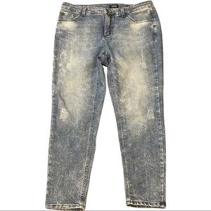 Jones New York Lexington Ankle Distressed Jeans SZ 14W